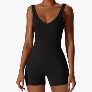 Adreamly Black V-Neck Bodysuit